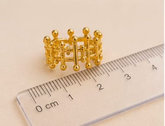 Golden Crown Adjustable Ring