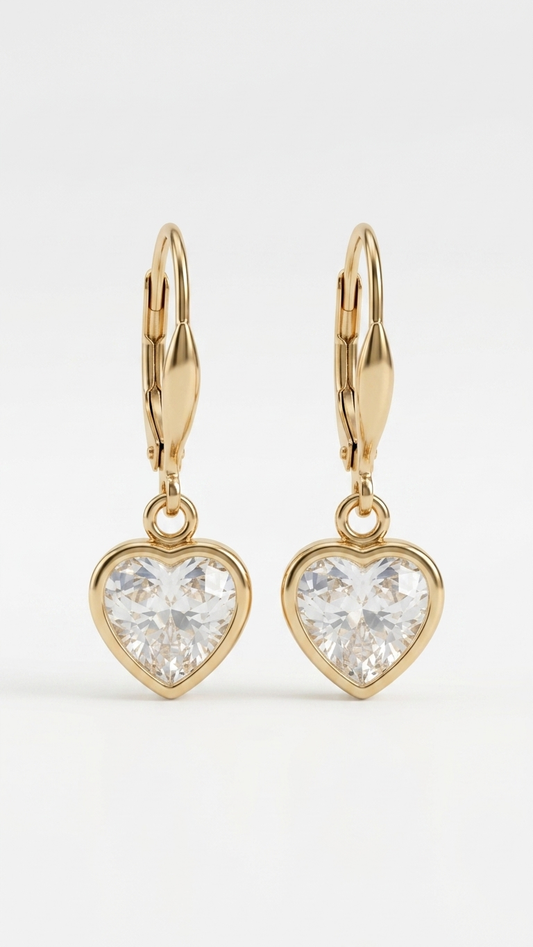 Sweetheart Crystal Drop Earrings