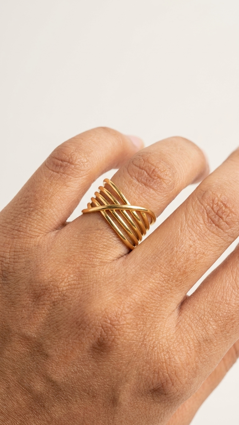 Luxe Criss-Cross Multi-Layer Ring