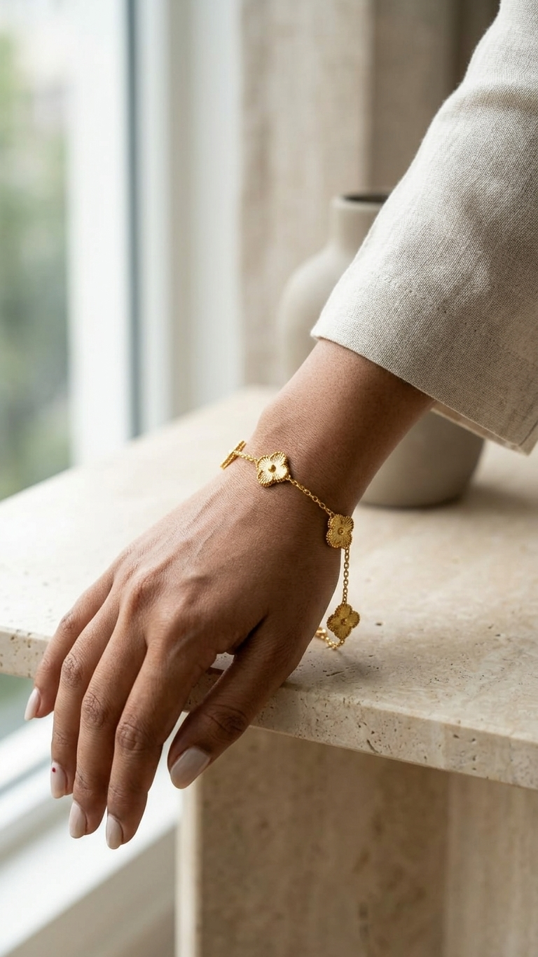 Golden Blossom Charm Bracelet