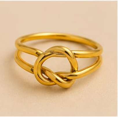 Golden Knot Ring