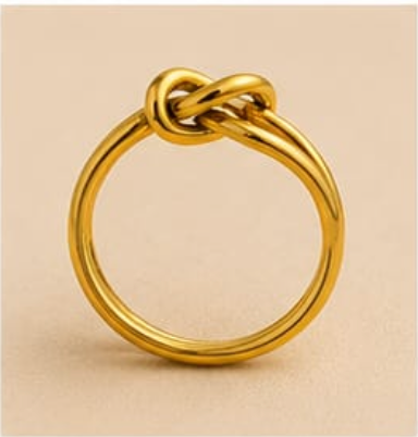 Golden Knot Ring