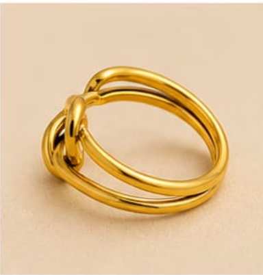 Golden Knot Ring