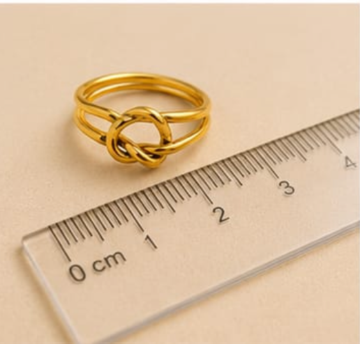 Golden Knot Ring