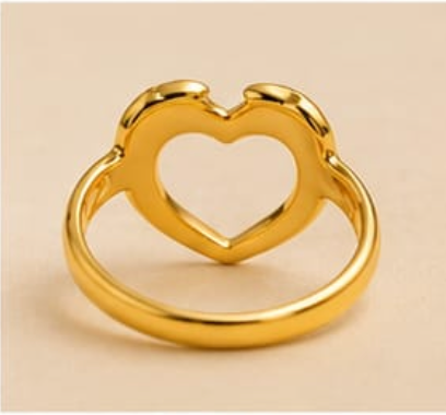 Golden Open Heart Ring