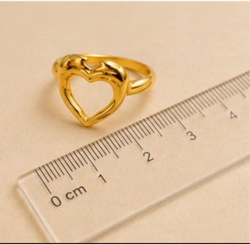 Golden Open Heart Ring