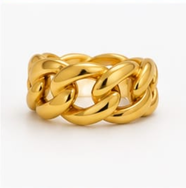 Bold Chain Link Gold Ring