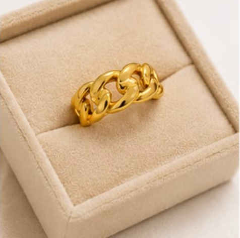 Bold Chain Link Gold Ring