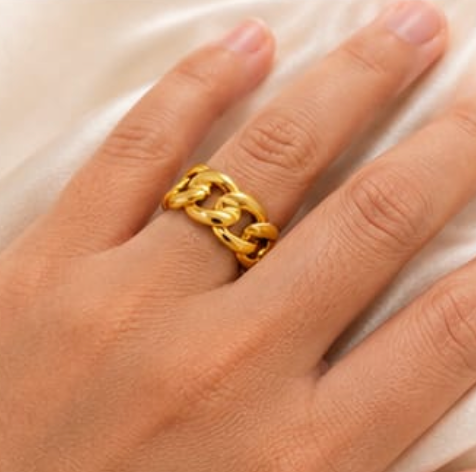 Bold Chain Link Gold Ring