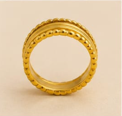 Luxe Layered Gold Band Ring