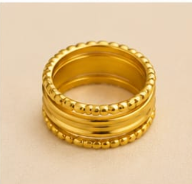 Luxe Layered Gold Band Ring