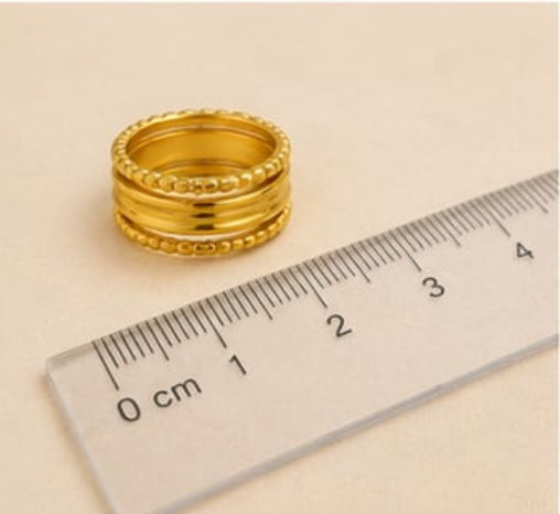 Luxe Layered Gold Band Ring