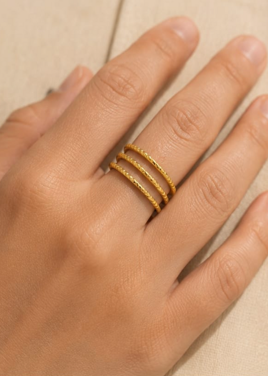 Luxury Triple Band Open Ring