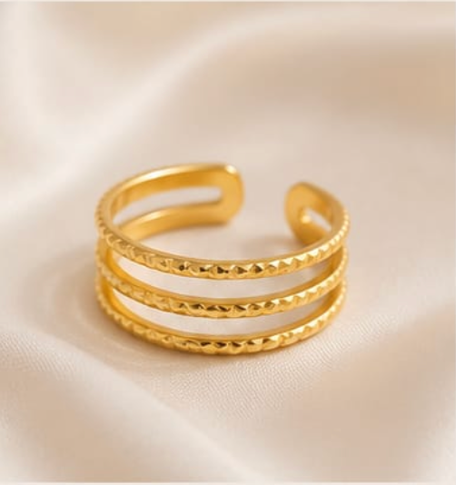 Luxury Triple Band Open Ring