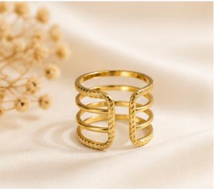 Luxe Multi-Layer Gold Adjustable Ring