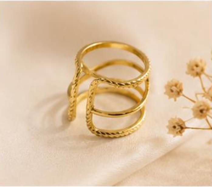 Luxe Multi-Layer Gold Adjustable Ring