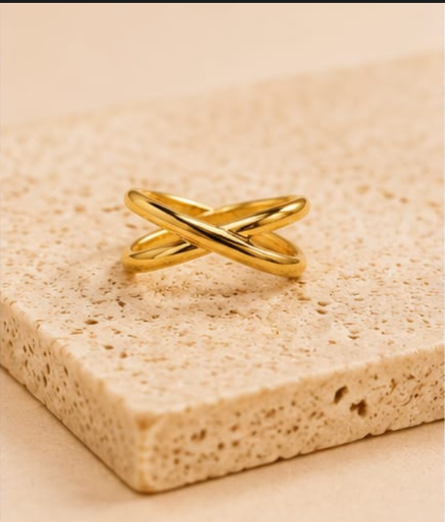 Infinity Cross Gold Ring