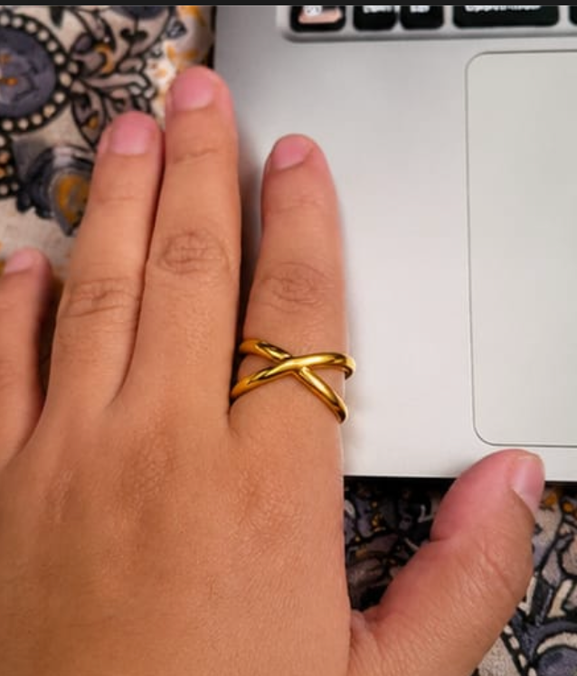 Infinity Cross Gold Ring