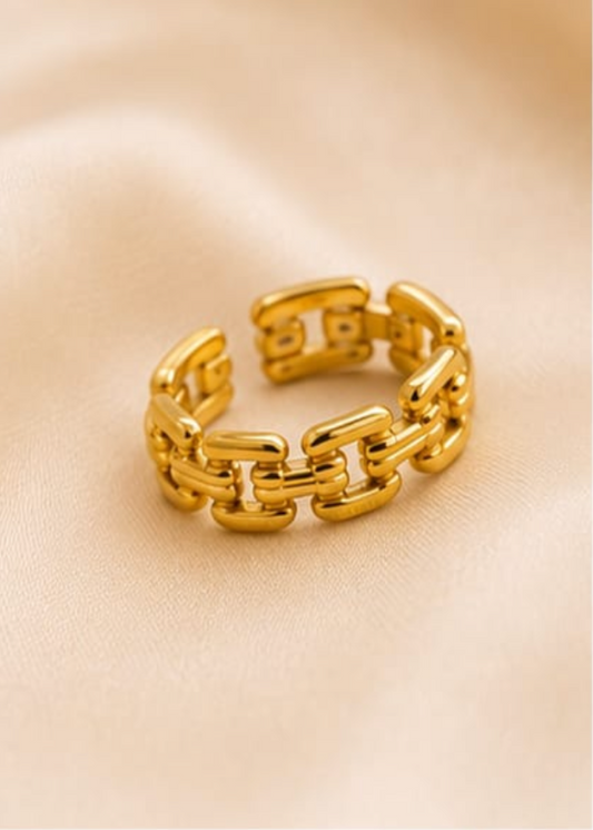 Luxe Chain Link Adjustable Ring