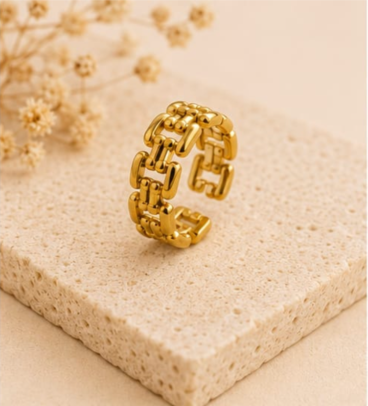 Luxe Chain Link Adjustable Ring