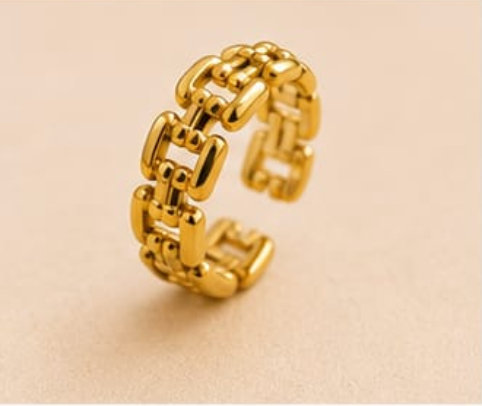 Luxe Chain Link Adjustable Ring