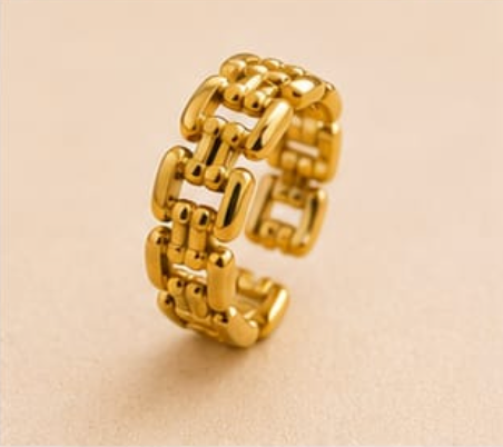 Luxe Chain Link Adjustable Ring