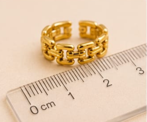 Luxe Chain Link Adjustable Ring