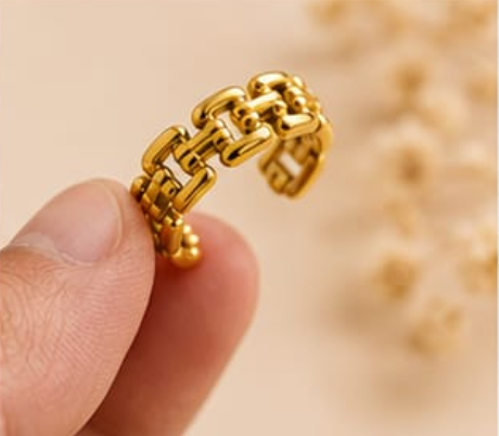 Luxe Chain Link Adjustable Ring