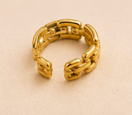 Luxe Chain Link Adjustable Ring