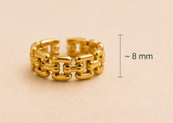 Luxe Chain Link Adjustable Ring