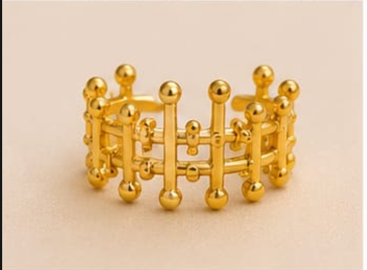 Golden Crown Adjustable Ring