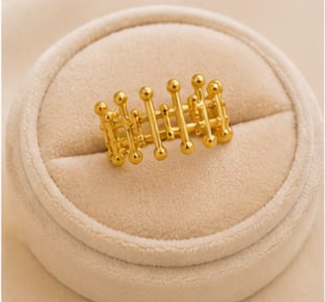 Golden Crown Adjustable Ring