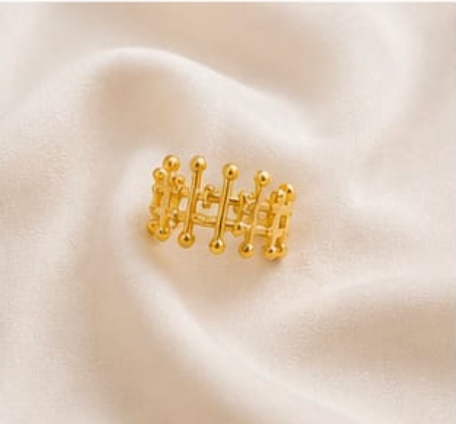 Golden Crown Adjustable Ring