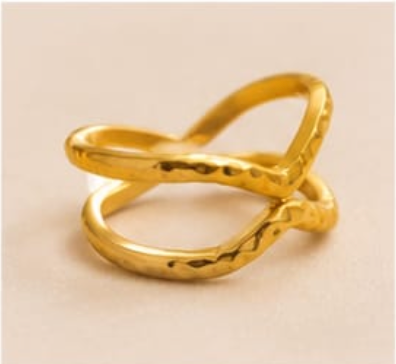 Golden Infinity Twist Ring