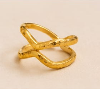 Golden Infinity Twist Ring