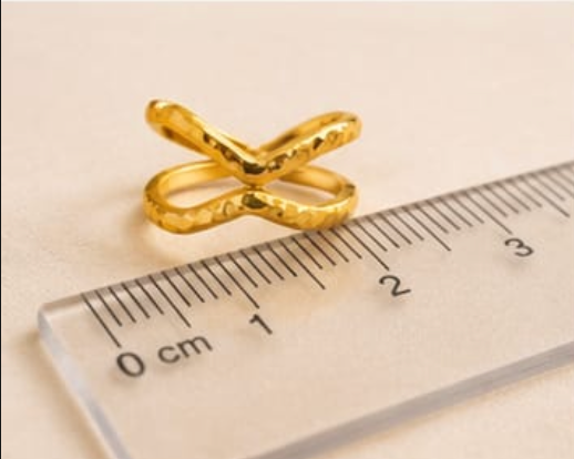 Golden Infinity Twist Ring