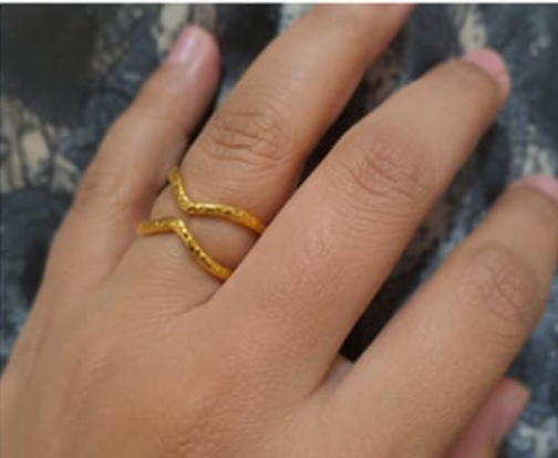 Golden Infinity Twist Ring