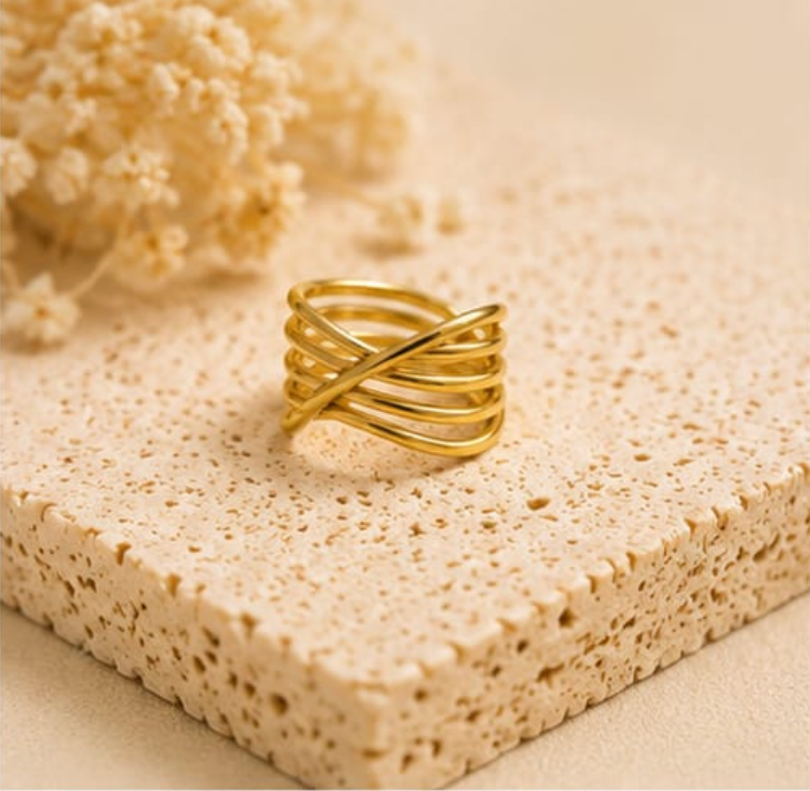 Luxe Criss-Cross Multi-Layer Ring