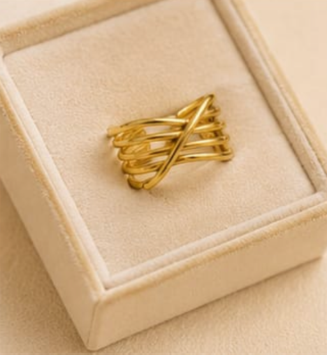 Luxe Criss-Cross Multi-Layer Ring
