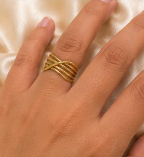 Luxe Criss-Cross Multi-Layer Ring