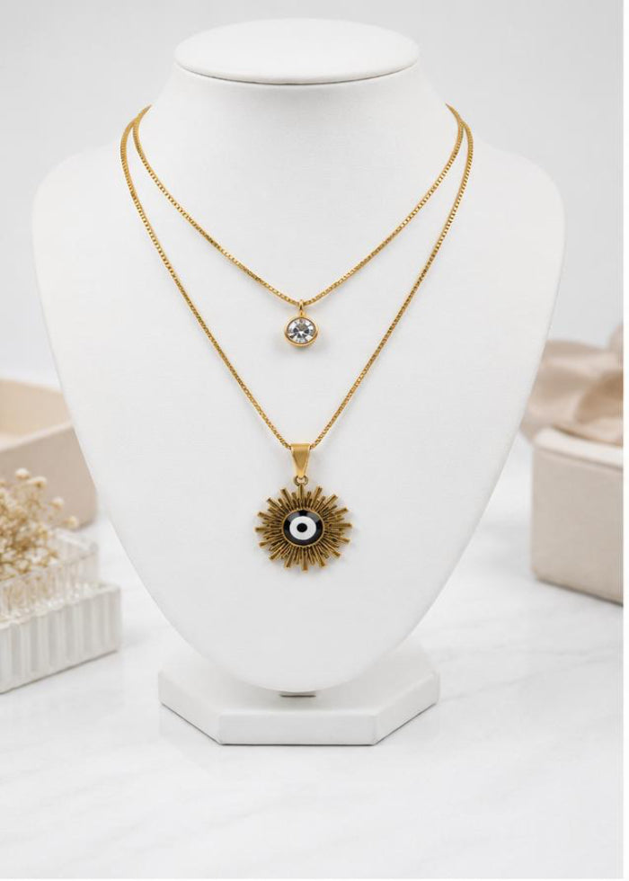 Celestial Evil Eye Layered Necklace