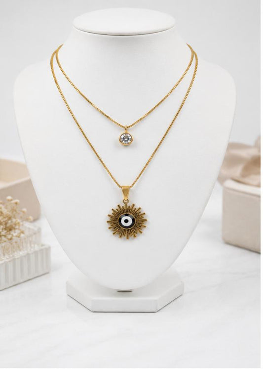 Celestial Evil Eye Layered Necklace