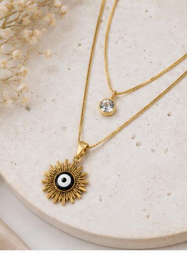 Celestial Evil Eye Layered Necklace