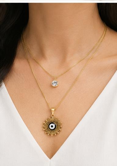 Celestial Evil Eye Layered Necklace