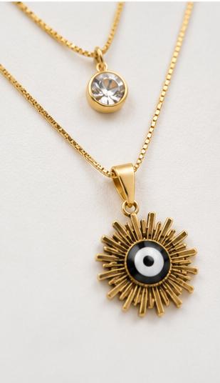 Celestial Evil Eye Layered Necklace
