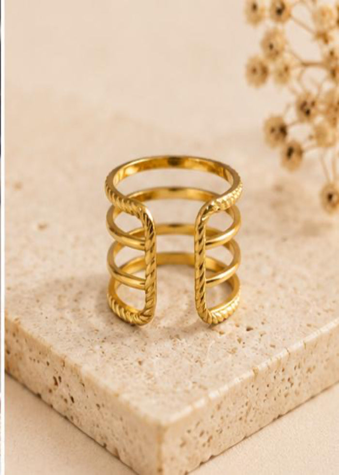 Luxe Multi-Layer Gold Adjustable Ring