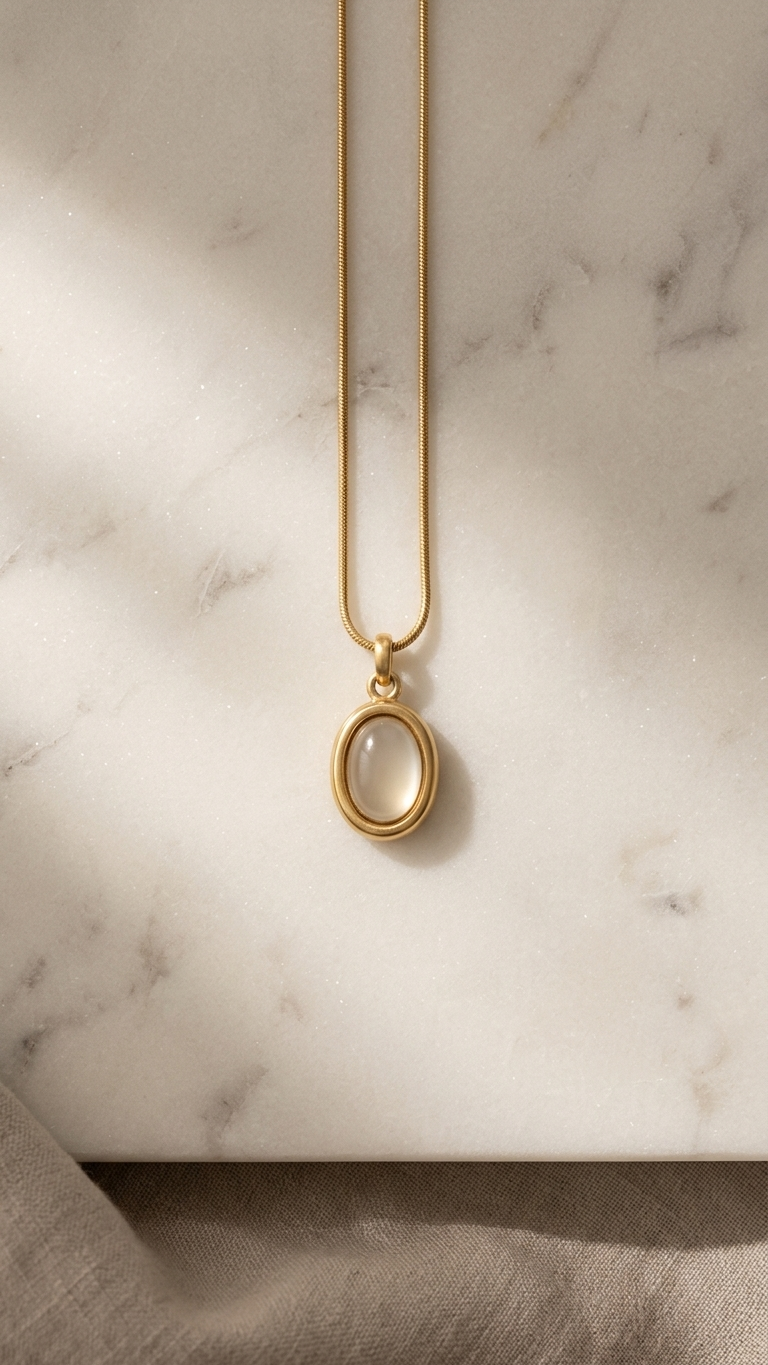 Moonstone Glow Pendant Necklace