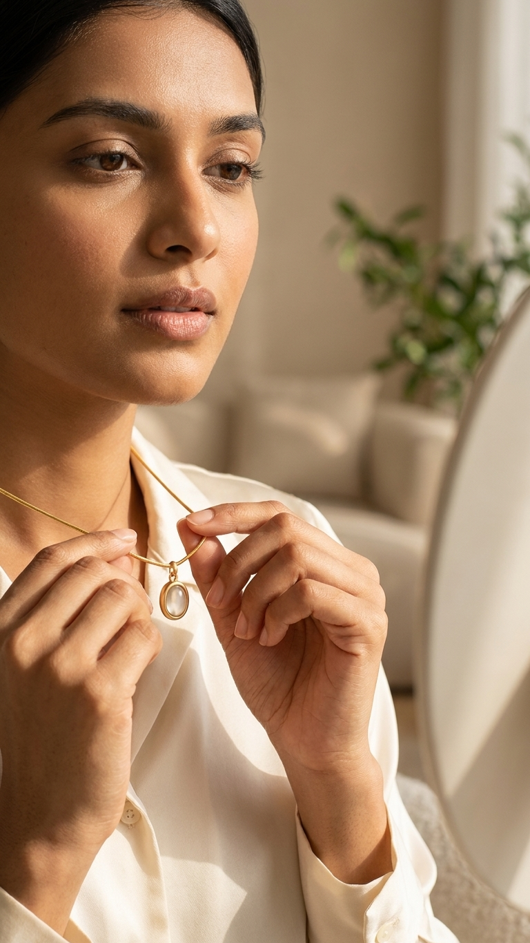 Moonstone Glow Pendant Necklace