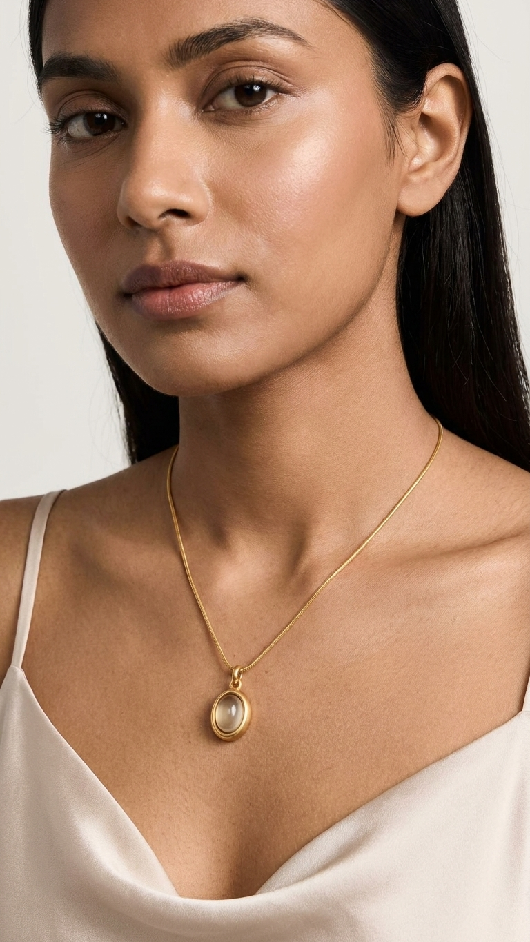 Moonstone Glow Pendant Necklace