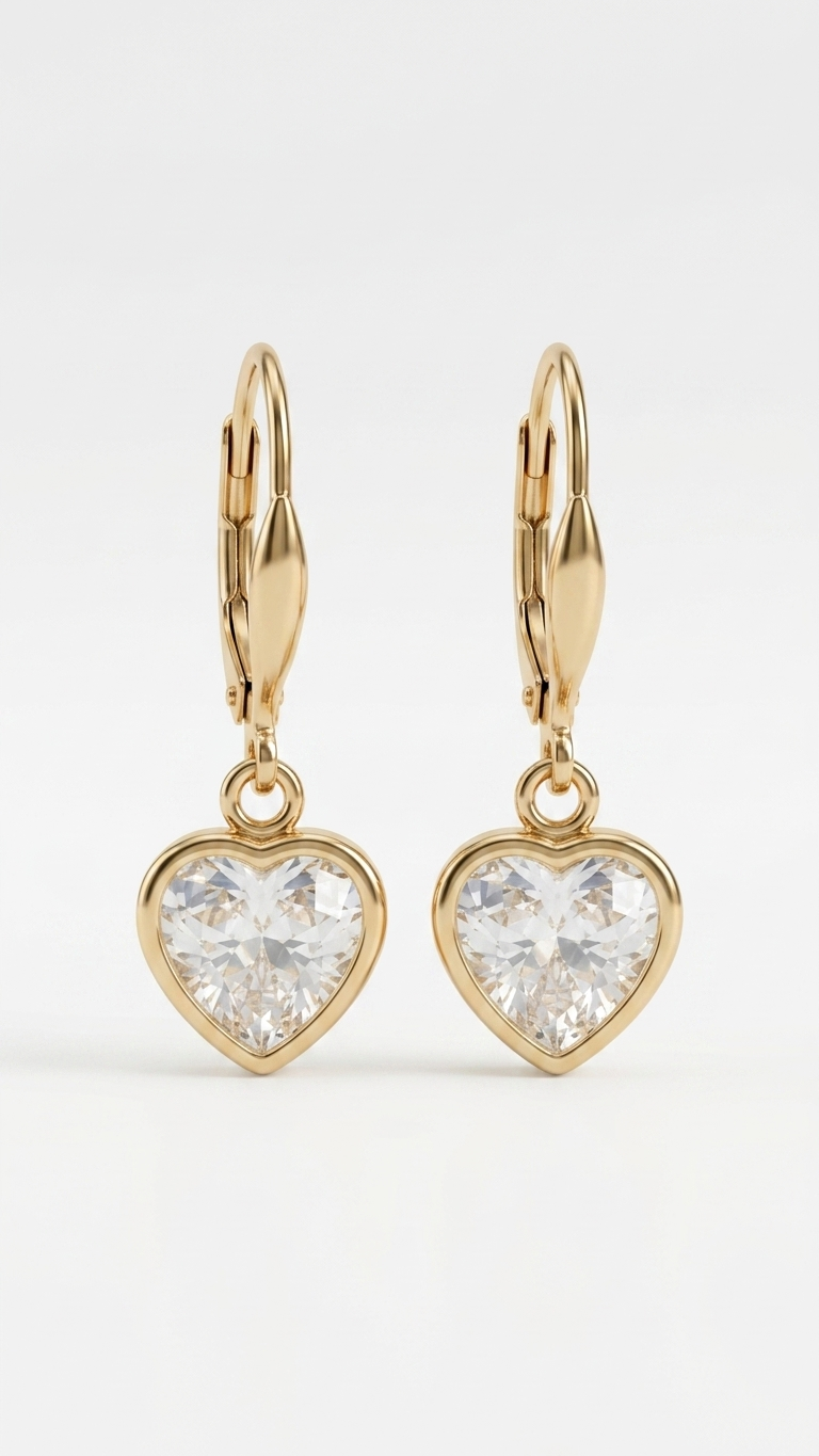 Sweetheart Crystal Drop Earrings
